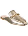 Stuart Weitzman Perla Leather Mule In Gold