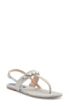 Stuart Weitzman Perla T-strap Sandal In Atlantic Blue