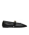 Stuart Weitzman Perry Studded Ballet Flats In Black
