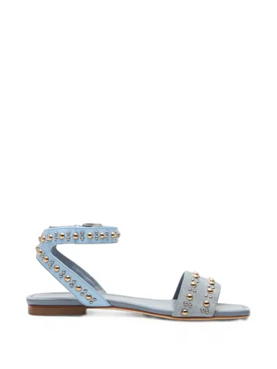 Stuart Weitzman Perry Stud-embellished Sandals In Brown