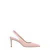 Stuart Weitzman Pointed Toe Kitten Heel Pumps