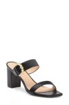 Stuart Weitzman Piper 75 Block Sandal In Black