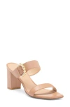 Stuart Weitzman Piper 75 Block Sandal In Sandalwood