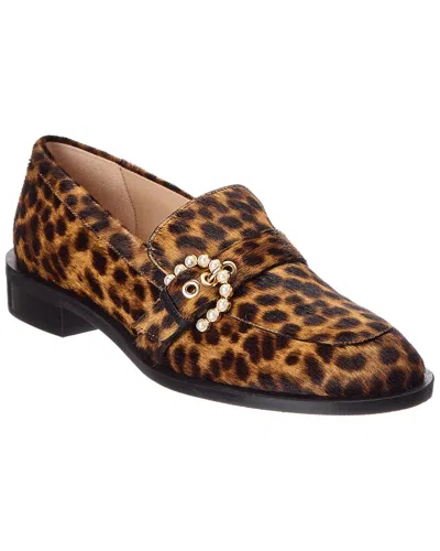 Stuart Weitzman Piper Haircalf Loafer In Animal Print