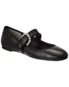 Stuart Weitzman Piper Leather Ballet Flat