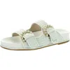 Stuart Weitzman Piper Womens Buckle Woven Slide Sandals