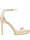 Stuart Weitzman Platform Ankle-strap Sandals In Gold
