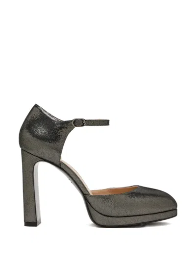 Stuart Weitzman Platform Buckle Sandals In Gray