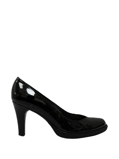 Pre-owned Stuart Weitzman Platform Round-toe Pumps In Black