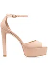 Stuart Weitzman Disco Patent-leather Platform Sandals In Rosa