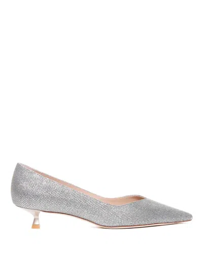 Stuart Weitzman Platino Pumps Pointed Toe All Over In Silver
