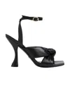 Stuart Weitzman Playa 110mm Leather Sandals In Black