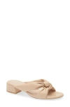 Stuart Weitzman Playa 35 Knot Slide Sandal In Golden Beige