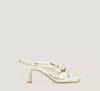 Stuart Weitzman Playa 75 Knot Sandal In Gold