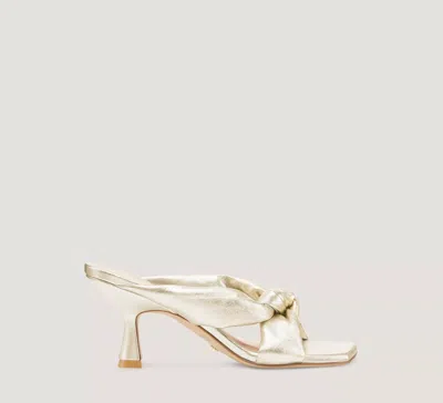 Stuart Weitzman Playa 75 Knot Sandal In Gold