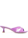 Stuart Weitzman Playa 75mm Knot Strap Sandals In Purple