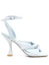 Stuart Weitzman Playa Angle Strap 100 Sandals In Blue