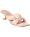Stuart Weitzman Playa Knot Leather Sandal In Pink