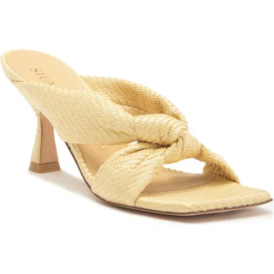 Stuart Weitzman Women's Playa Raffia Knotted Sandals In Wheat