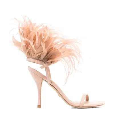 STUART WEITZMAN STUART WEITZMAN PLUME HEELED SANDALS