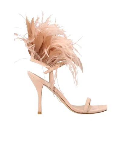 STUART WEITZMAN STUART WEITZMAN PLUME HEELED SANDALS