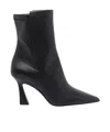 Stuart Weitzman Stylish Leather Ankle Boots With Pointed Toe In Black