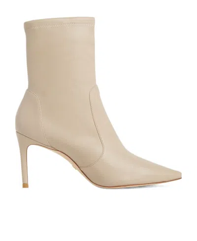Stuart Weitzman Pointed Ankle Boots In Nude