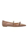 Stuart Weitzman Pointed Ballet Shoes In Brown