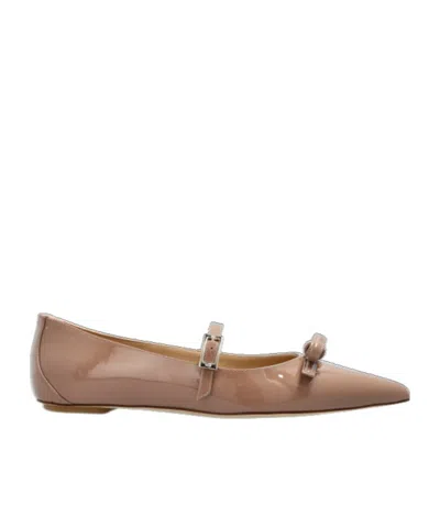 Stuart Weitzman Pointed Ballet Shoes In Beige