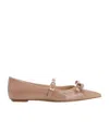 Stuart Weitzman Pointed Ballet Shoes In Nude