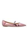 Stuart Weitzman Pointed Ballet Shoes In Pink