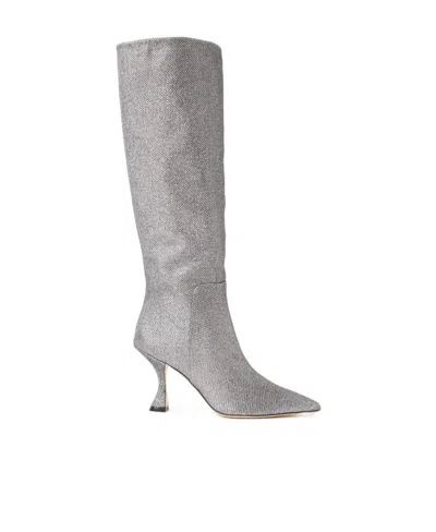 Stuart Weitzman Pointed Boots In Gray