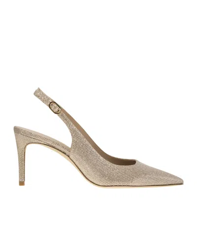 Stuart Weitzman Pointed Hallow-heeled Sandals In Beige