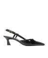 Stuart Weitzman Mid Heel Pointed Toe Sling Back Pumps