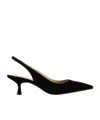 Stuart Weitzman Pointed High-heeled Sandals In Black
