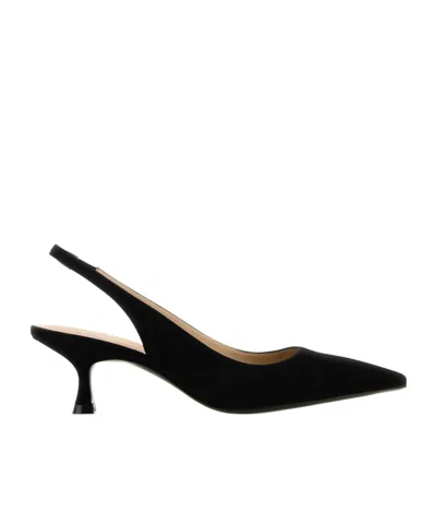 Stuart Weitzman Pointed High-heeled Sandals In Black