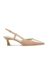 Stuart Weitzman Pointed High-heeled Sandals In Nude