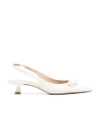 Stuart Weitzman Pointed High-heeled Sandals In White