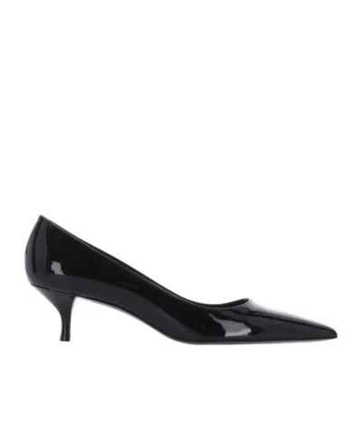 Stuart Weitzman Eva 35 Patent-leather Pumps In Black