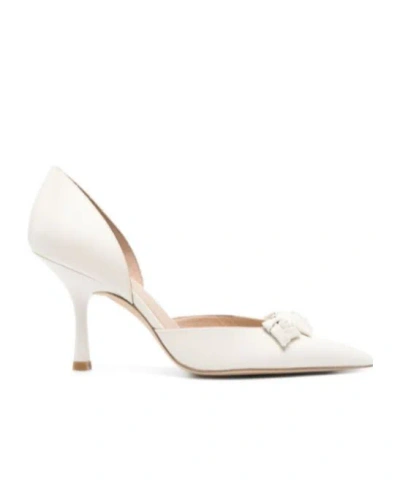 Stuart Weitzman Pointed High Heels In White