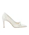 Stuart Weitzman Pointed High Heels In White