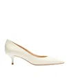 Stuart Weitzman Pointed High Heels In White