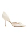 Stuart Weitzman Pointed High Heels In White