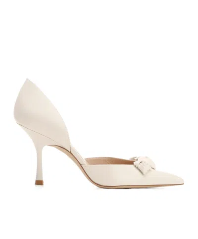 Stuart Weitzman Pointed High Heels In White