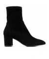 Stuart Weitzman Niki Stretch-suede Sock Boots In Black
