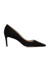 Stuart Weitzman Stuart Pointed Toe Pump In Black