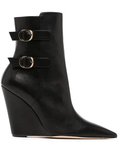 STUART WEITZMAN POINTED-TOE 100MM WEDGE BOOTS