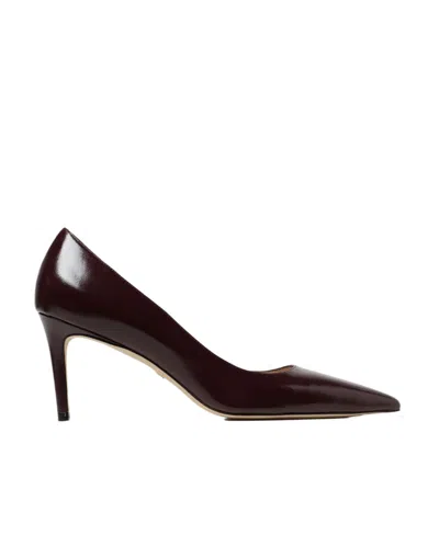 STUART WEITZMAN POINTED-TOE 75MM LEATHER PUMPS