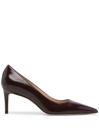 STUART WEITZMAN POINTED-TOE 75MM LEATHER PUMPS