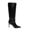 Stuart Weitzman Knee High Stiletto Pointed Toe Boot In Black
